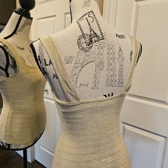 Gold Dressy Tank with built-in bra - Picture 3 of 8